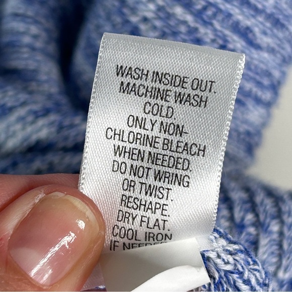 Croft & Barrow women’s blue dolman pointelle sweater size XL - Picture 4 of 7